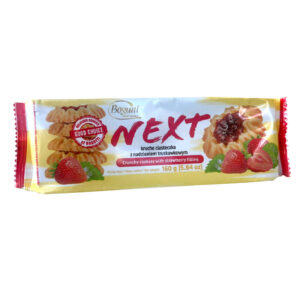 NEXT CRUNCHY COOKIES STRAWB 20X160GR