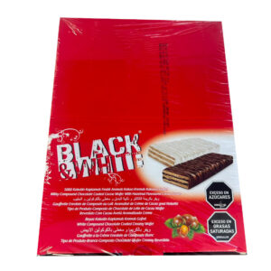 BLACK&WHITE HAZELNUT WAFER 6X24X55GR