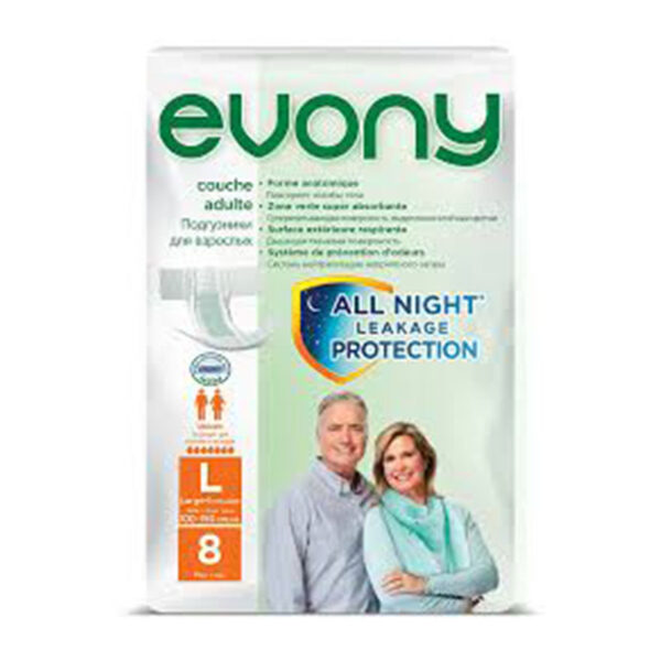 EVONY ADULT DIAPER L 6X8ST
