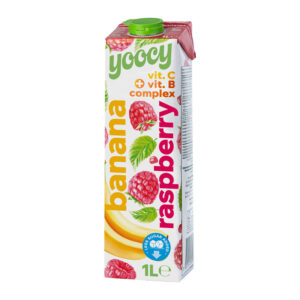 YOOCY BANANA-RASPBERRY FRUIT DRINK 6X1L